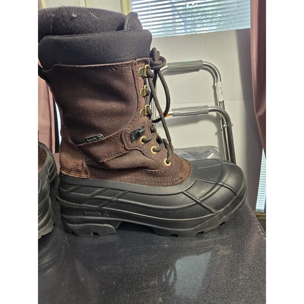 Kamik Mens Winter Boots Size 7 Brown And Black